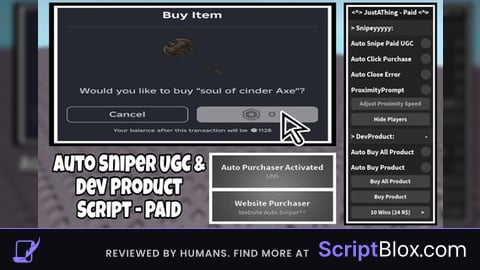 Auto Sniper WebsiteUGC and UGC and Dev Product