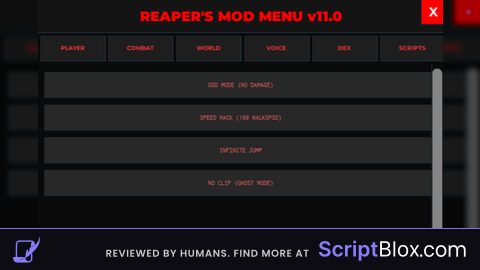 REAPERS MOD MENU Universal Script