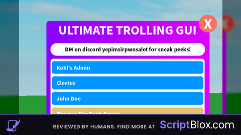 Ultimate trolling gui