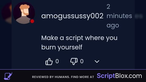 Burn self script suggested by amongus