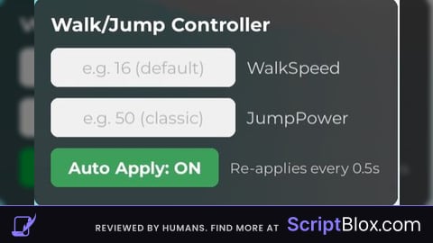 speed and jump controller