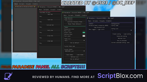 Paradise Script Panel