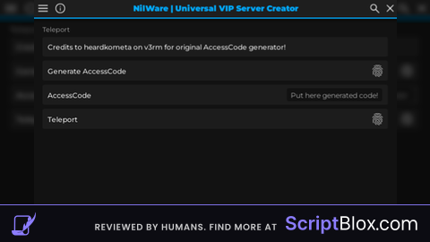 NilWare Universal VIP Server Generator