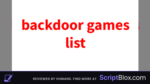 backdoor game list