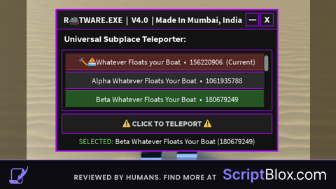 Universal Subplace GUI
