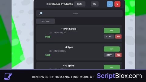 Developer Products (Fake Gamepass)