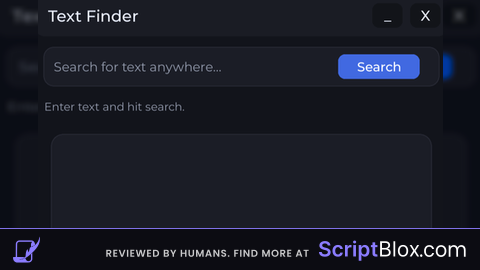 GUI and Text Finder