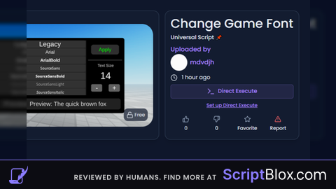 Change Game Font Deobfuscated Script