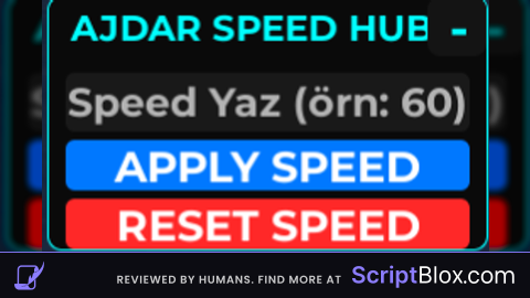 Ajdar Speed GUI  Speed  Reset And Minimize