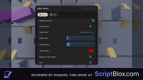 Ajdar Hitbox V2  ESP  Key System  Discord Join  G X Hotkey