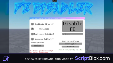 FE DisablerV1 Backdoor Script Require