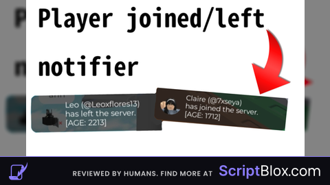 Player joined and left notifier