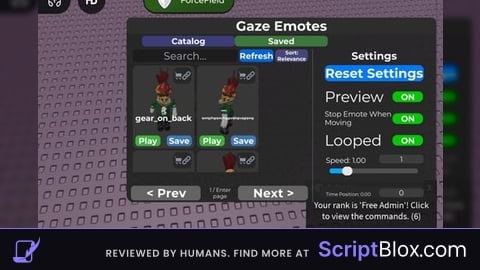 Gaze emotes