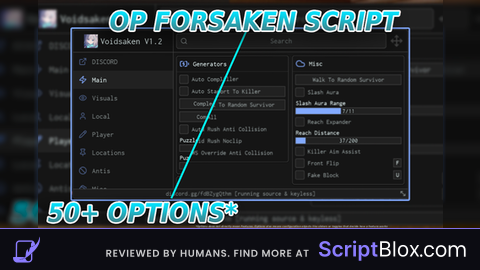 FORSAKEN KEYLESS SCRIPT 50 FEATURES