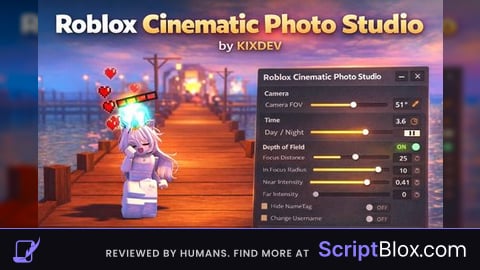 Roblox Cinematic Photo Studio , FOV Camera , Depth of Field