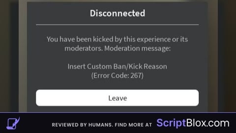 Fake Kick or Ban Reason