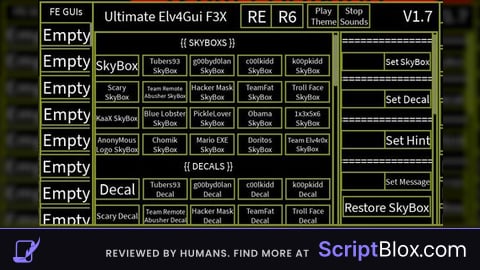 F3X Ultimate Elv4Gui v17 Leaked