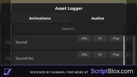 Asset Logger (Animation & Audio *More Features Coming Soon*)