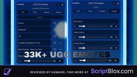 33K AND MORE UGC EMOTES AK ADMIN
