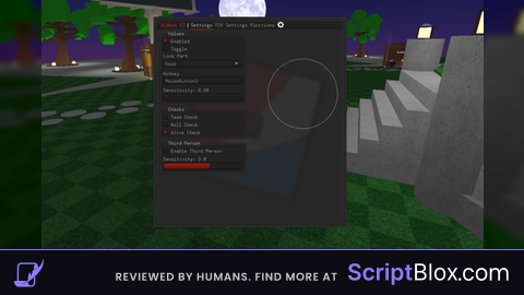 Univerasl aimbot script with changeable FOV settings