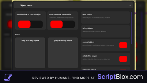 Fe Object Control panel