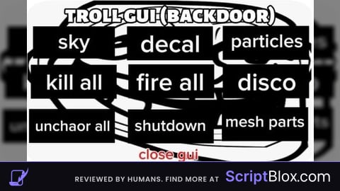 Troll gui backdoor only