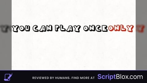 one time game