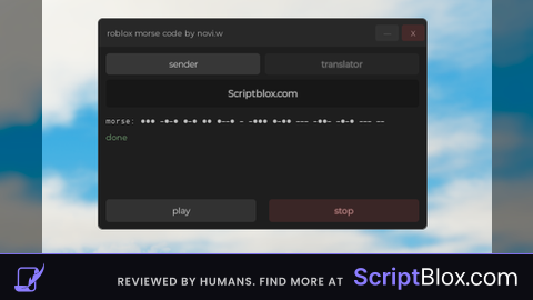 Roblox Morse Code Communicate