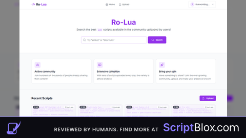 RoLua website made with base44 work and scriptblox v2
