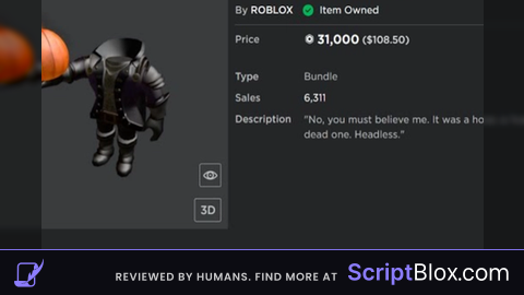 Headless script does not take away accessories
