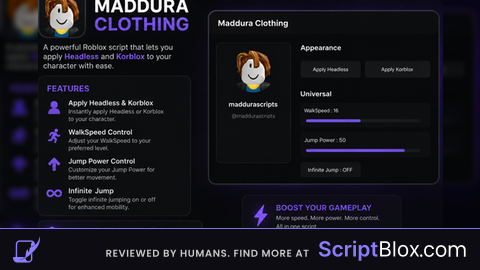 Maddura Universal Korblox Headless and Misc