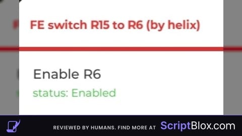 FE switch r15 to R6 by helix