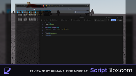 the first ever moonscript script probably