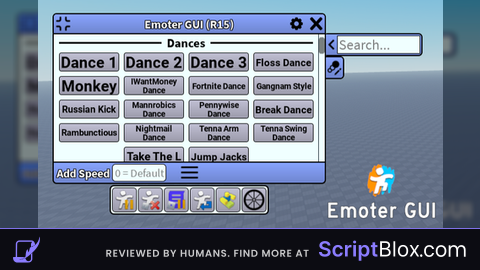 Emoter GUI - an Ultimate animations GUI (R6/R15)