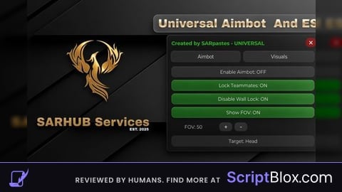 SARHUB Universal Aimbot And ESP Script | Works on most games