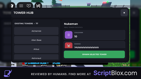 Universe tower spawner script