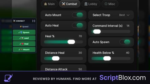 AutoFarm, combat, summon, equip best, esp,mount,ascend,codes