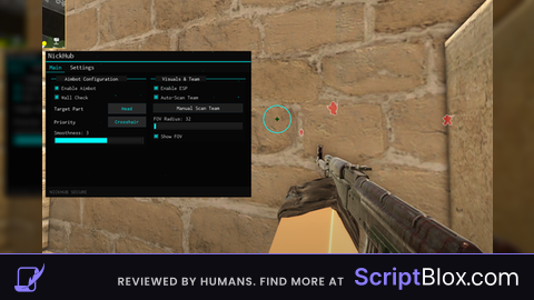 NickHub Smart Esp and Adjustable Aimbot Anti Ban