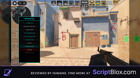Nickhub Lite ESP Enemy Esp Team Aimbot Esp Line Distance POV