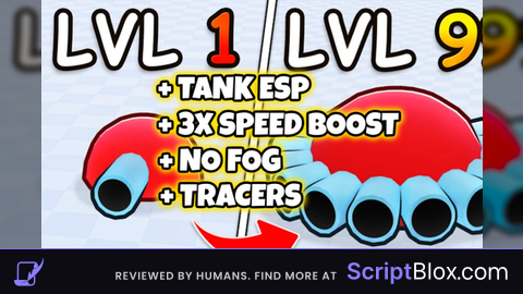 3x Speed, Tank ESP, Tracers, Remove Fog