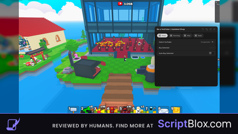 UPDATED Script Be a YouTuber OP UNLOCK ALL