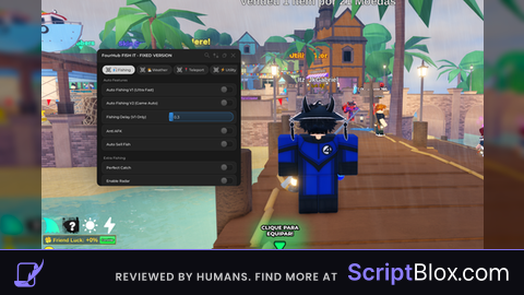 FourHub No Key AutoFish AutoSell Teleport And More