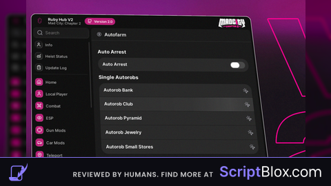 Ruby Hub: Mad City CH2 Script 2026