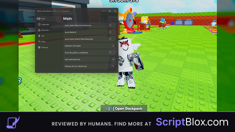 be lucky block script I teleport end I Auto Rebirth and more