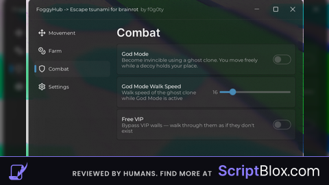 FoggyHub TP God Mode Instant Interact Free VIP etc