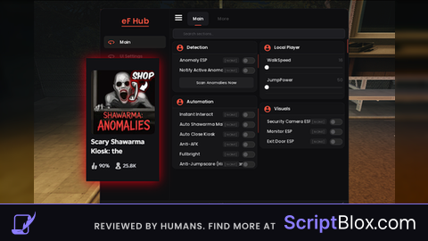 Scary Shawarma Kiosk Script ESP ANOMALIES AND MORE
