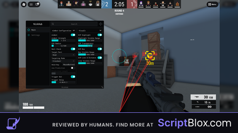 NICKHUB AIMBOT TRIGGER BOT ESP LINE BOX HIGHLIGHT AND MORE