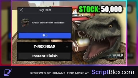 Instant T Rex Head NO KEY