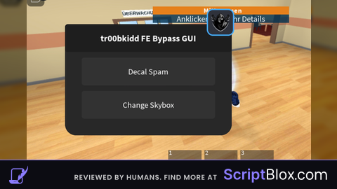 Tr00bkidd gui fe bypass decalspam and v1 sky Box script