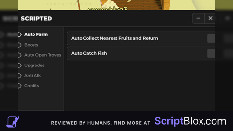 Auto Catch Fish Auto Collect Fruits Auto Boosts